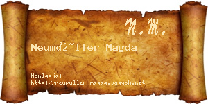 Neumüller Magda névjegykártya